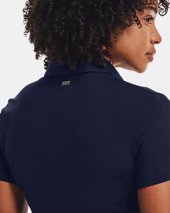 Women's UA Zinger Short Sleeve Polo, Navy, pdpMainDesktop image number 3